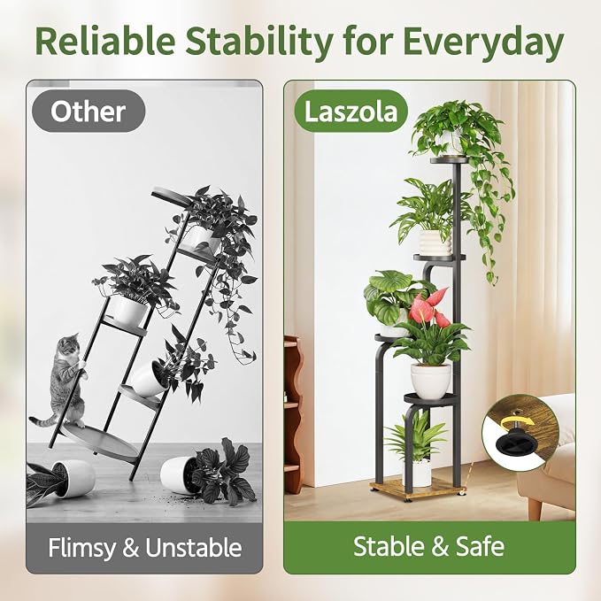 LASZOLA 5 Tiered Plant Stand Tall - Image 5