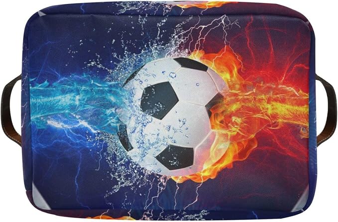 ZAZYXTJ Soccer Storage Basket for Shelves Open Storage Bin 2Pack | Foldable - Image 8