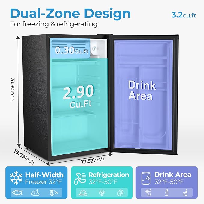 Antarctic Star 3.2 Cu.Ft. Mini Fridge - Image 2