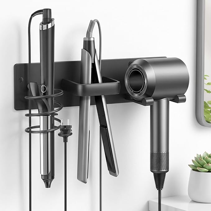 Hair Tool Organizer Wall Mount, Bathroom Storage Rack by Providemorechoicesforyour