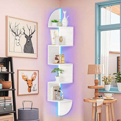 Corner Shelf, 5 Tier Bookshelf - Image 3