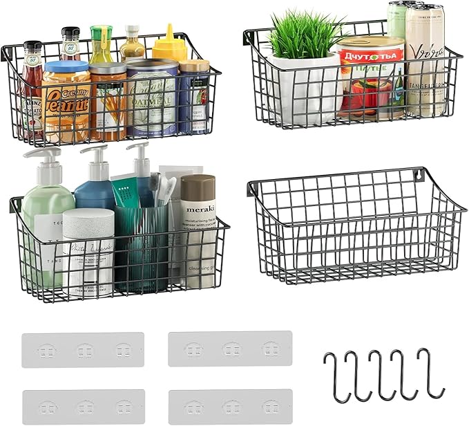 Sonyabecca 4 Pack Hanging Wall Basket by Sonyabecca