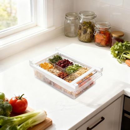Fridge Drawer Organizer, Pull Out Shelf Storage Transparent Organizer - Image 5