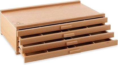 7 Elements 4 Drawer Wooden Artist Storage Supply Box by 7Elements