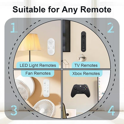 Magnetic Remote Control Holder Self-Adhesive Wall Mount, 6 Pack Upgraded - Image 6