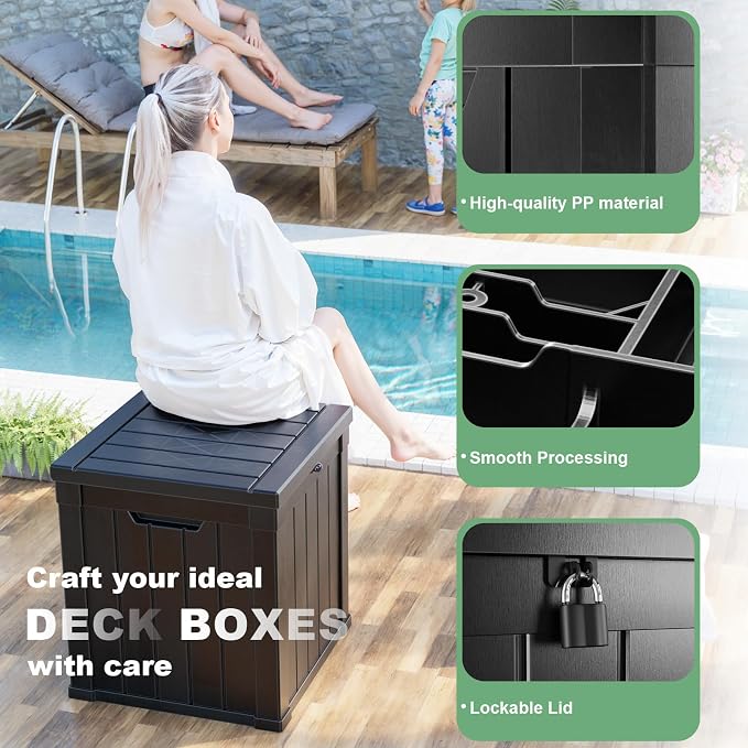 DRATO 50 Gallon Deck Box, Outdoor Storage Box - Image 6