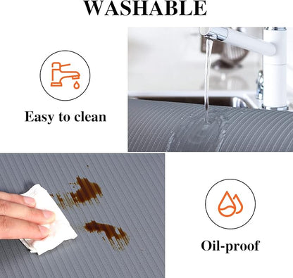 Mcrbeay Shelf Liners for Kitchen Cabinets, Non-Adhesive, 12Inch x 30Ft - Image 4