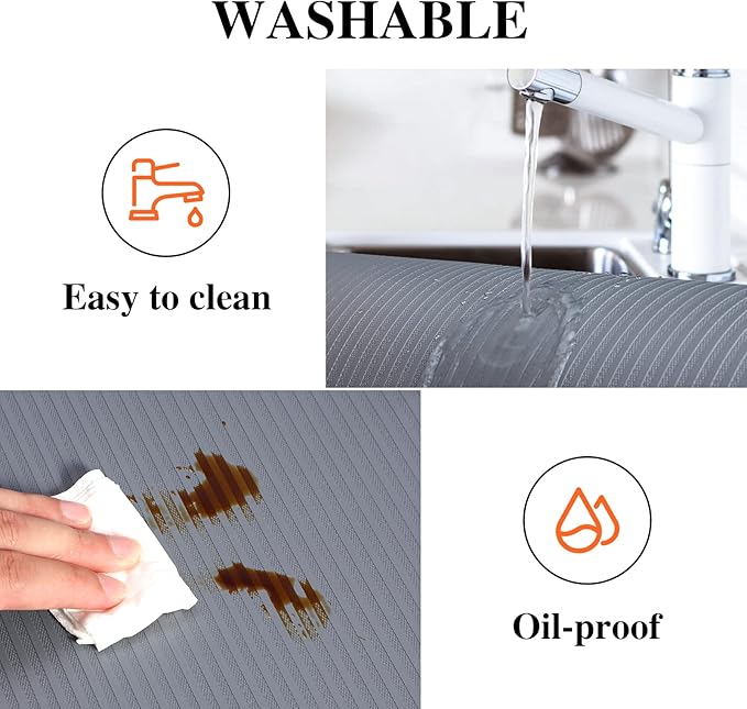 Mcrbeay Shelf Liner Non Adhesive, Washable Cabinet Liners - Image 4