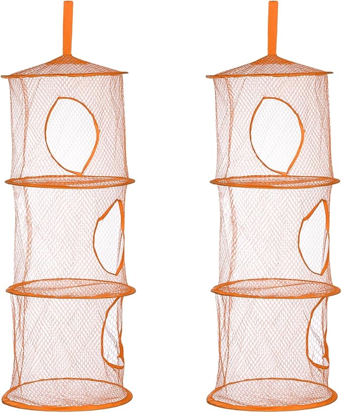 uxcell 2Pcs Mesh Hanging Storage Basket by uxcell