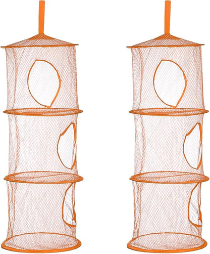 uxcell 2Pcs Mesh Hanging Storage Basket by uxcell