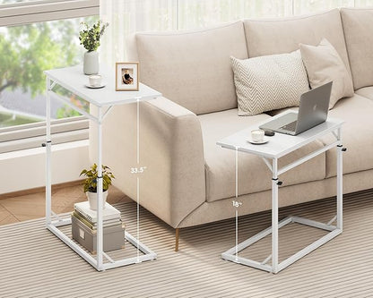 Vagusicc C Shaped End Table, Tall Side Table - Image 4
