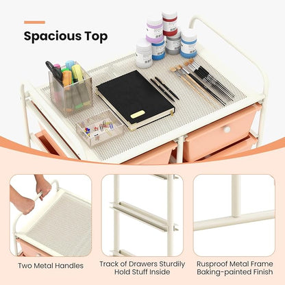 Giantex 10 Drawers Rolling Cart, Classroom Organizers, Storage Cart - Image 8