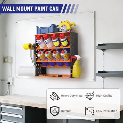 Wall Mount Spray Can Holder, Aerosol Spray Bottle Holder Storage Rack, - Image 2