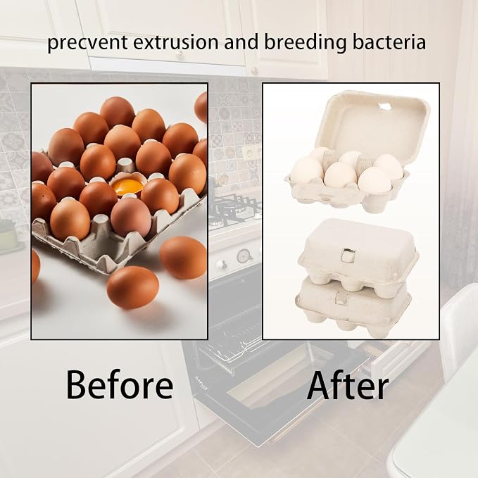 15 Pack Egg Cartons Cheap Bulk, Sturdy Natural Pulp Material Perfect - Image 3