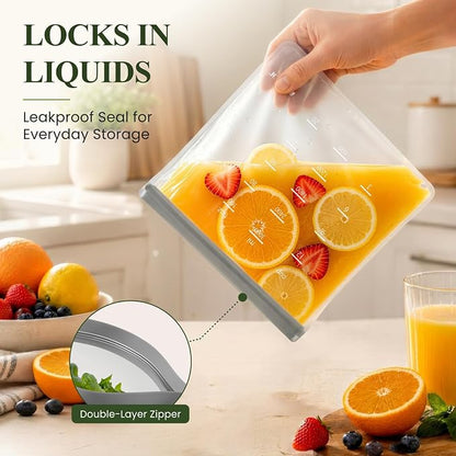 Dishwasher Safe Reusable Storage Bags Stand Up - Image 5