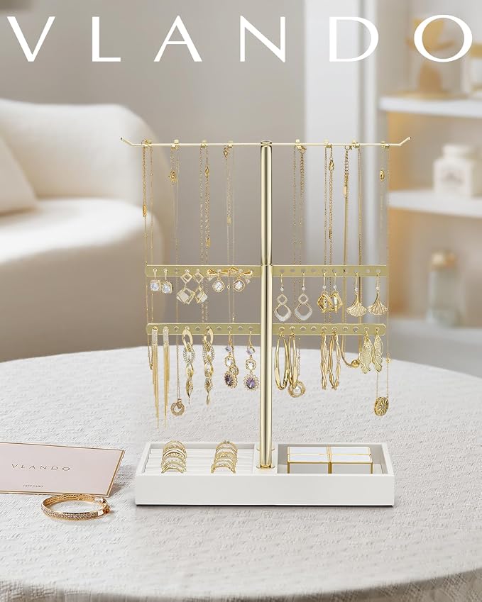 Vlando 2 Tier Jewelry Stand Organizer - Image 7