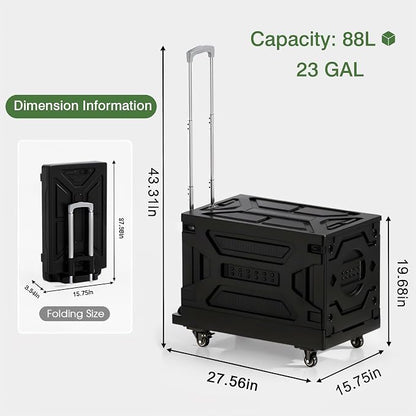 VECELO 23 GAL 2-in-1 Foldable Shopping Cart, Collapsible Utility Cart - Image 8