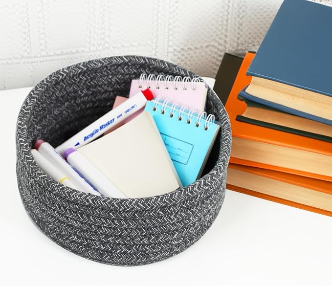 Small Woven Cotton Rope Baskets, Gift and Storage Baskets, Nursery Organizer - Image 5