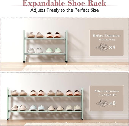 Bumusty 2-Tier Expandable Shoe Rack - Image 4