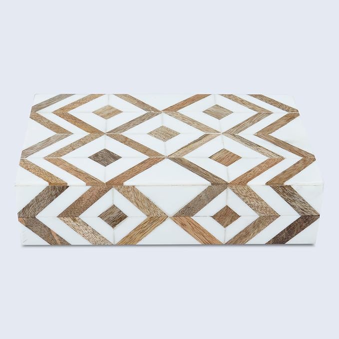 Handicrafts Home White Decorative Storage Box - Image 7