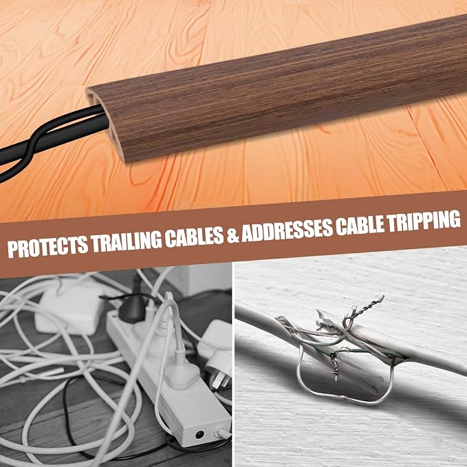 Floor Cord Cover Cable Cavity Self Adhesive Cord Hider Floor 10FT Floor Cable - Image 6