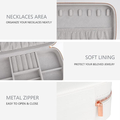 Jewelry Box Small Jewelry Boxes, PU Leather Portable Travel Jewelry Case - Image 2