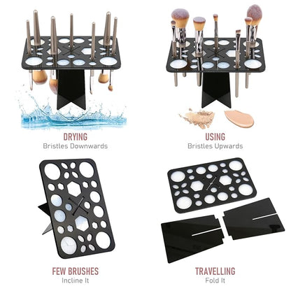 Makeup Brush Cleaning Mat & Drying Rack - Image 5