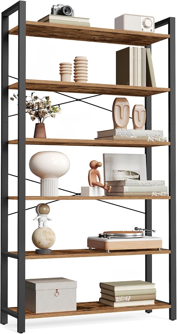 VASAGLE 6-Tier Bookshelf, Bookcase by Unknown