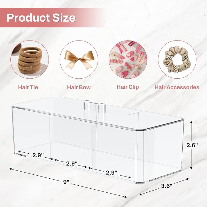 Hair Accessories Organizer for Girls, Cute Small Stackable Storage Drawer - Image 2