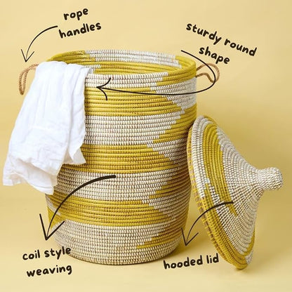 Tall Large Decorative Wicker Storage Basket - Image 2