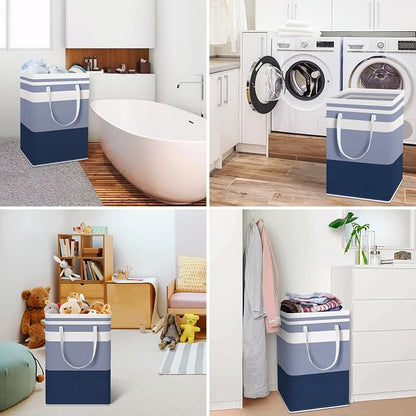 HomeHacks 2-Pack Large Laundry Basket, Waterproof, Freestanding Laundry Hamper - Image 6