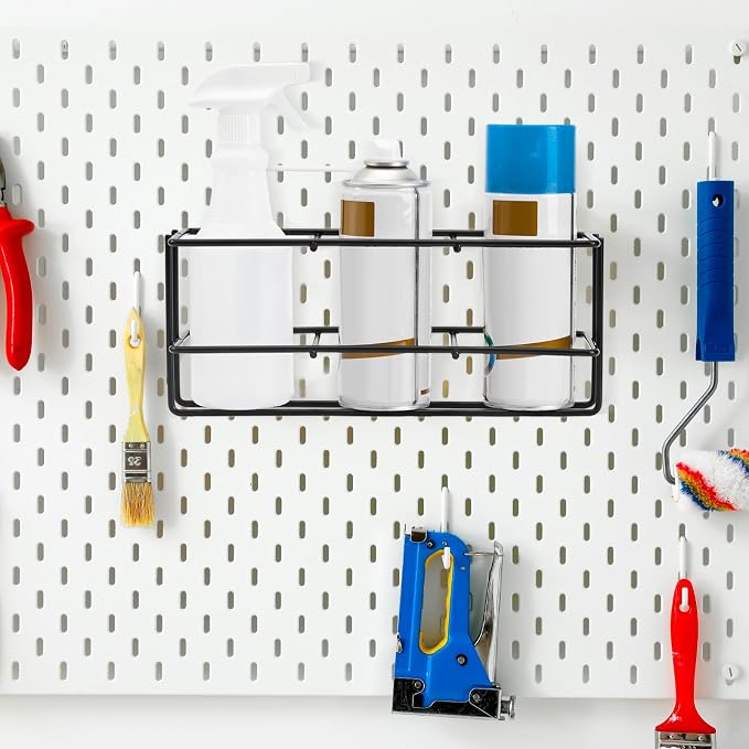 Hicarer 2 Pcs 3 Holes Spray Bottle Storage Rack Holder Wall Mount Organizer - Image 6