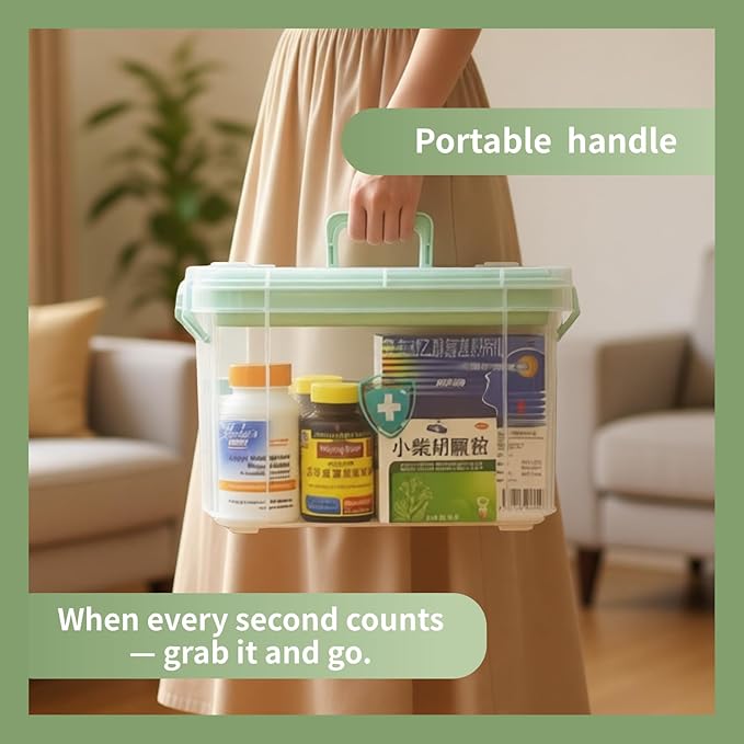 2-Pack Clear Medicine Storage Box Set - Image 5