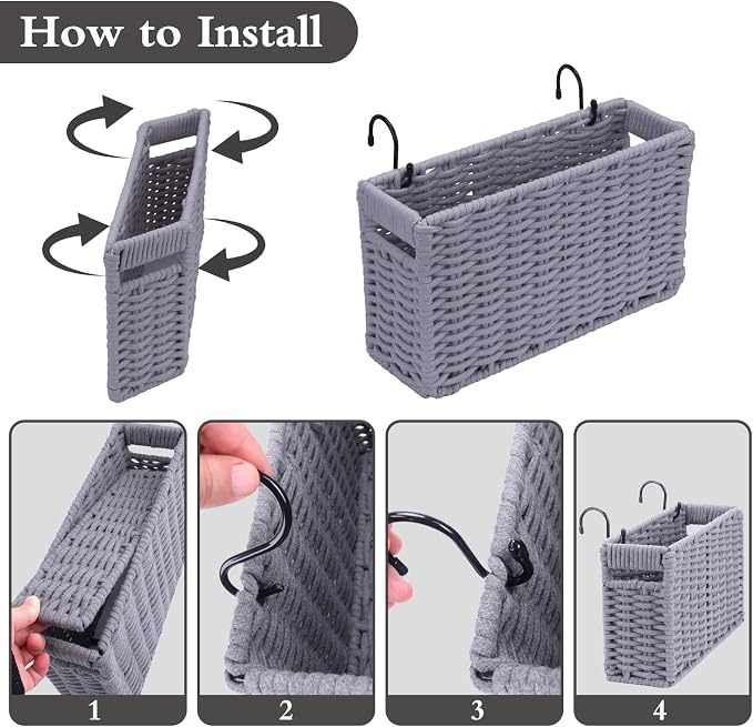 Cotton Rope Woven Bedside Caddy - Image 7