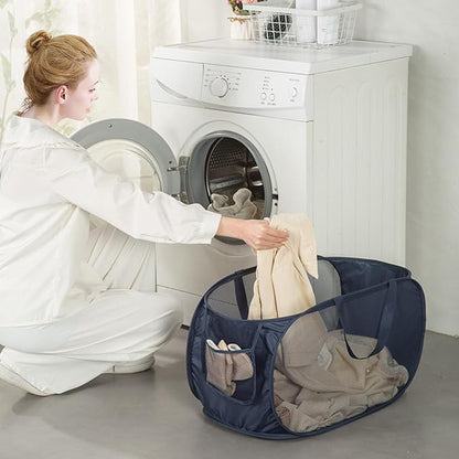 HONOMA Sturdy Mesh Laundry Hamper Basket Bag, Pop up Basket - Image 2