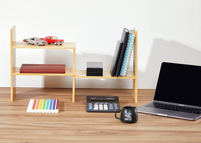 RoyalHouse Natural Bamboo Desktop Organizer, Attractive Design, Stand Shelf - Image 5