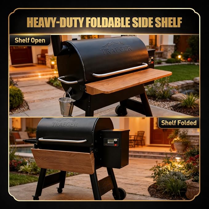 QuliMetal Foldable Front Shelf for Traeger Pro 780 and Ironwood 885, 32.48" - Image 4