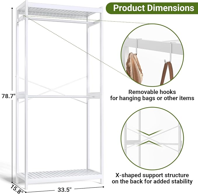 Homykic Bamboo Clothes Rack - Image 5