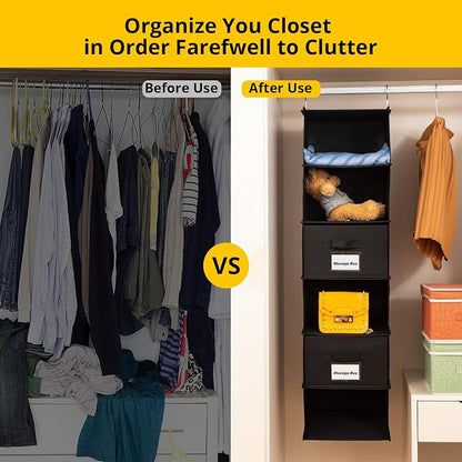 BrilliantJo 2 Pack 6 Shelves Hanging Closet Organizer - Image 5