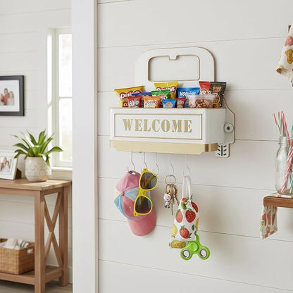Truck Farmhouse Key Rack & Rustic Metal Wall Planter, Wall Mounted Flower Pot - Image 8