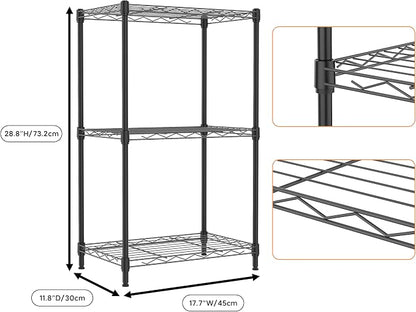 3 Tiers Shelf Metal Storage Shelves Wire Rack Closet Organizers - Image 8