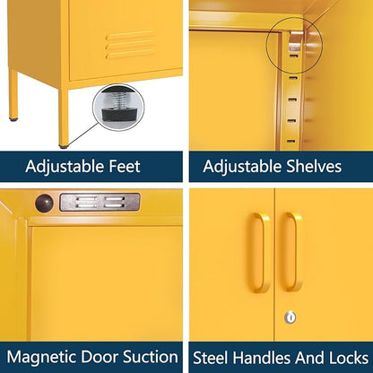 Multipurpose Accent Cabinet Locker, Metal Storage Cabinet - Image 8