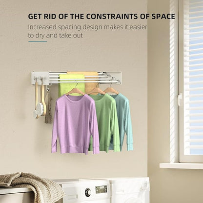Drying Rack Clothing, Clothes Drying Rack Wall Mounted, Laundry Drying Rack - Image 3