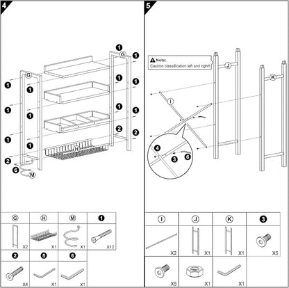 Over The Toilet Storage Cabinet, 4 Tier Bathroom Organizer and Storage - Image 8