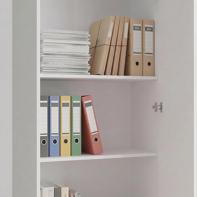 94.5" Extra Tall Wood Storage Cabinet, Office Cabinet - Image 7