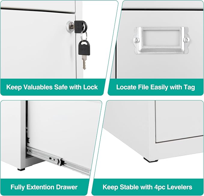 SISESOL 2 Drawer File Cabinet - Image 5
