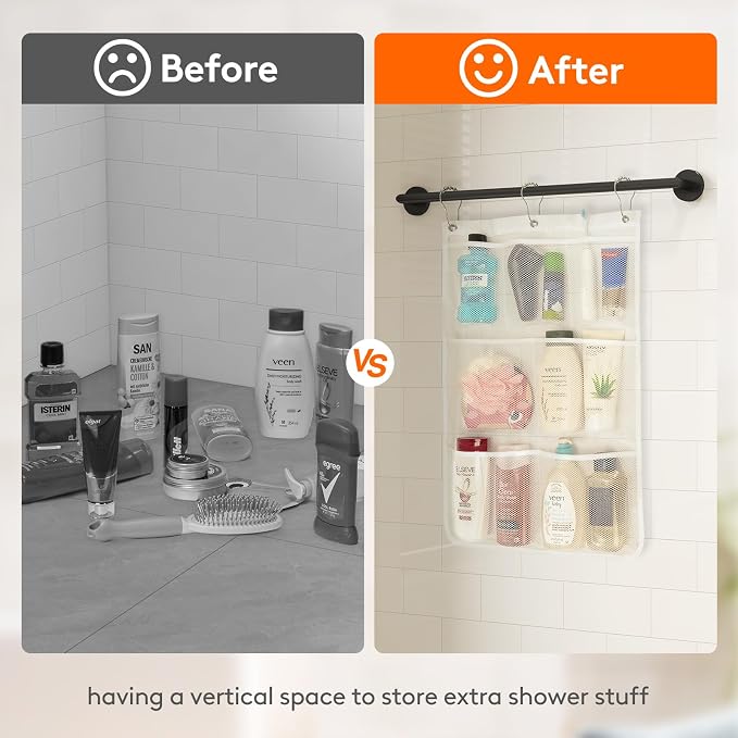 Lifewit Cruise Essentials Shower Caddy Must-Have, 7 Pockets Hanging Bathroom - Image 7