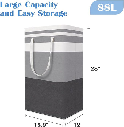 BlissTotes 3-Pack Laundry Basket, Freestanding＆Waterproof Laundry Hamper - Image 2