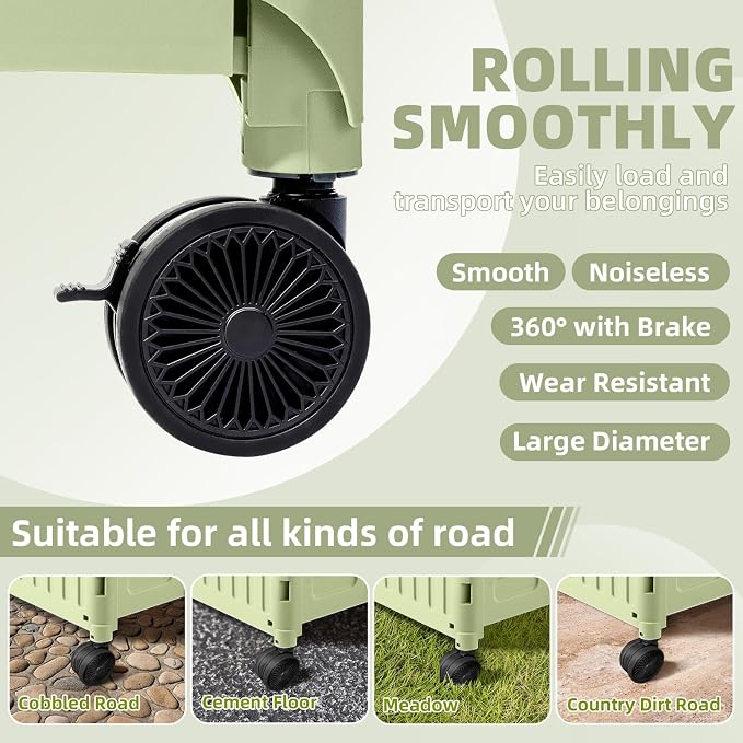 Heavy Duty Rolling Cart for Stairs：Collapsible Utility Crate - Image 8