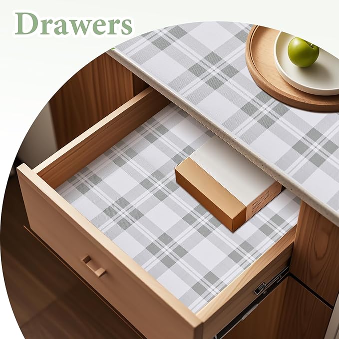 Drawer and Shelf Liner for Kitchen Cabinet: 17 in X 20 Ft Non Slip Waterproof - Image 6